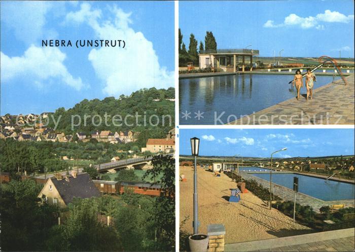 Nebra Unstrut Teilansicht Schwimmbad