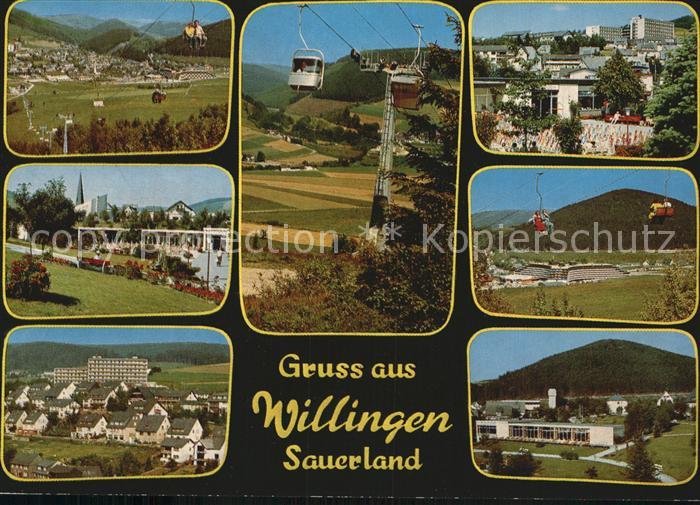 Willingen Sauerland Stadtansichten Seilbahn Panorama