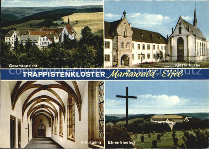 Heimbach Eifel Trappistenkloster Mariawald Kreuzgang Gesamtansicht Klosterkirche