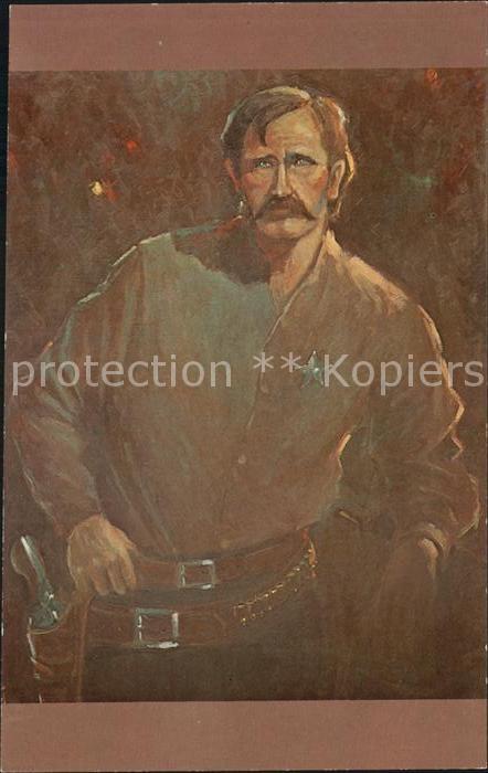 Kuenstlerkarte Lea F. McCarty Wyatt Earp Calico Ghost Town Knott's Berry Farm