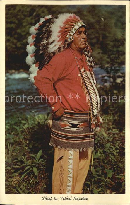 Indianer Native American Cief in Tribal Regalia