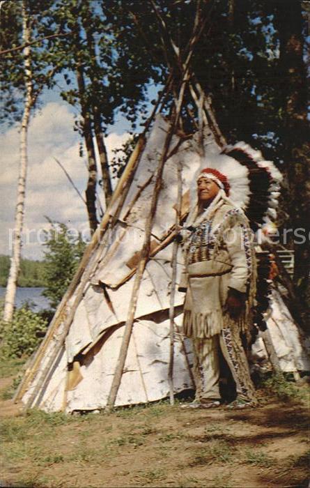Indianer Native American Indian Chief and Tepee