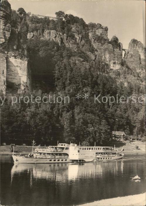 Dampfer Binnenschifffahrt Friedrich Engels Bastei Saechsische Schweiz