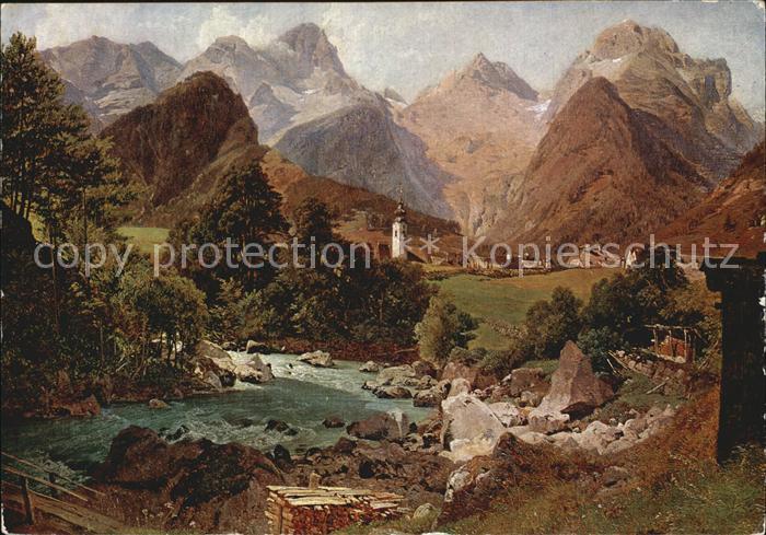 Kuenstlerkarte Franz Reinhold Ansicht von Lofer