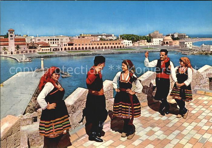 Tanz Taenzer Griechenland Trachten Embona Rhodos