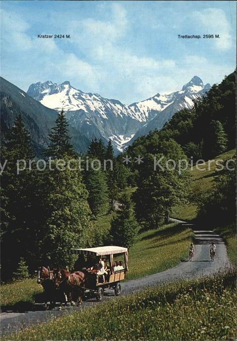 Pferdekutschen Stellwagenfahrt Oberstdorf Allgaeu Trettachspitze Kratzer