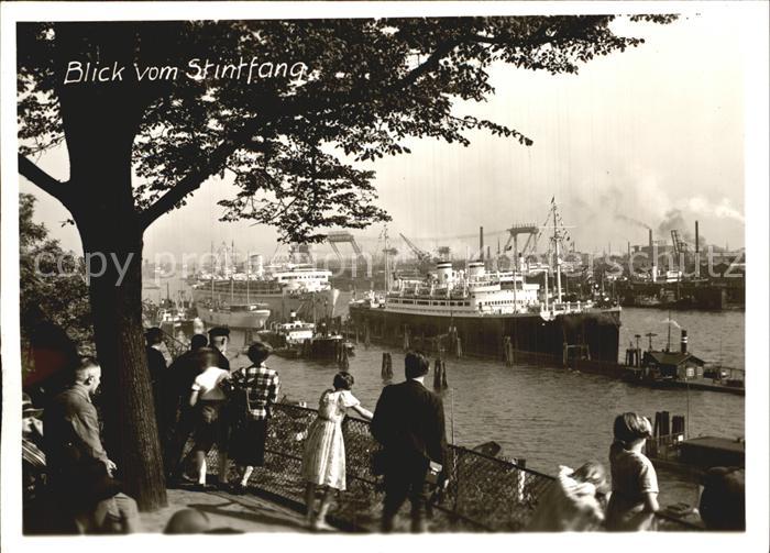 Dampfer Oceanliner Blick vom Stintfang Hamburg