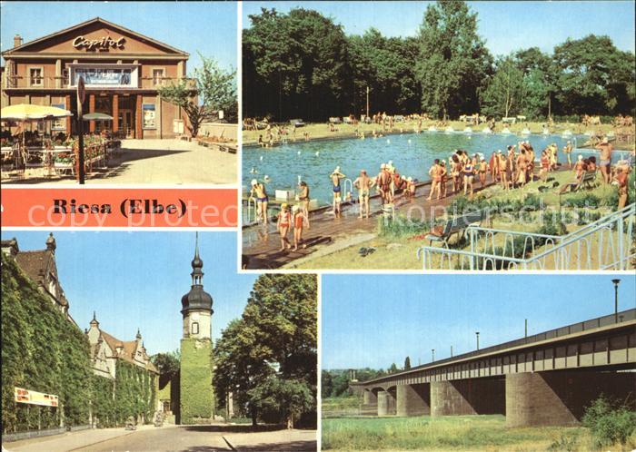 Riesa Sachsen Filmtheater Capitol Bad Rathaus Neue Elbbruecke