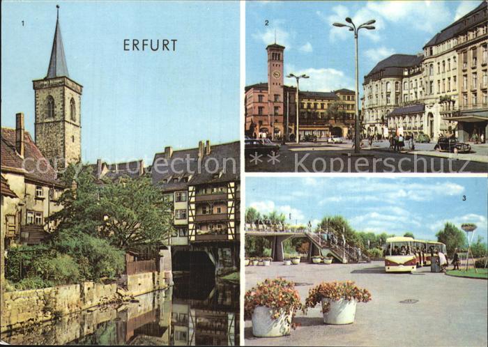ERFURT  CITY Kraemerbruecke Bahnhofsplatz Interhotel Erfurter Hof Igo Express