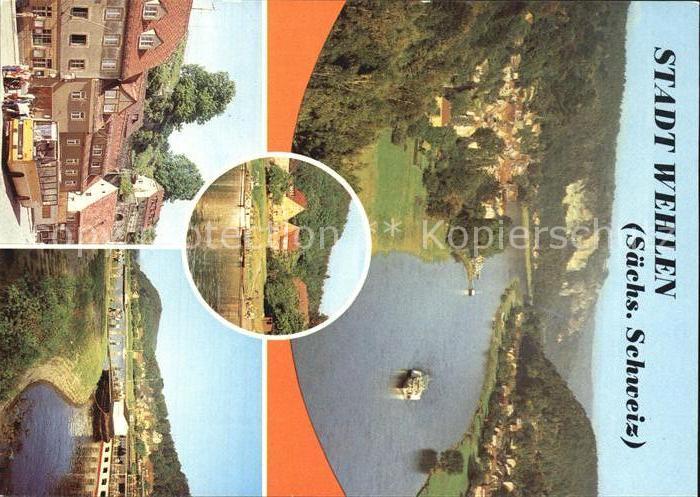 Wehlen Sachsen Blick nach Rathen Markt Anlegestelle