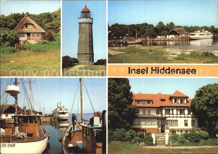 Insel Hiddensee Kloster Fischerhaus Leuchtturm Hafen HO Gaststaette Dornbusch