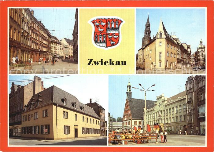 Zwickau Sachsen Schiffchen Robert Schumann Haus Rathaus Gewandhaus