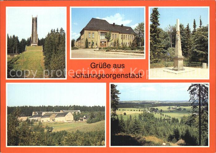 Johanngeorgenstadt Erzgebirgsschanze Kulturhaus Karl Marx Postmeilensaeule