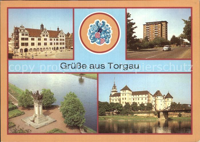 Torgau Rathaus Hochhaus Eilenburger Strasse Denkmal Schloss Hartenstein
