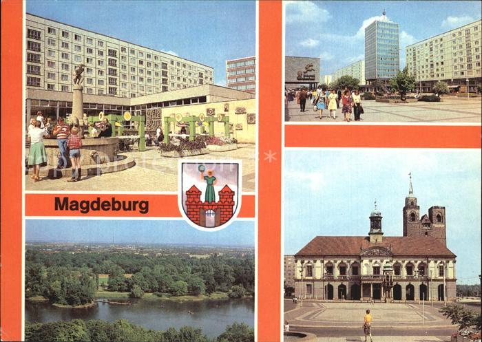 MAGDEBURG  CITY Eulenspiegelbrunnen Karl Marx Strasse Kulturpark Rotehorn Rathau