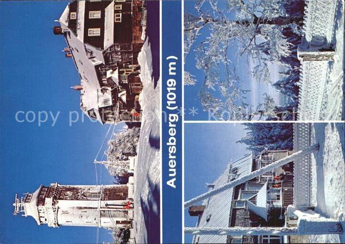 Auersberg Wildenthal Aussichtsturm Winterlandschaft