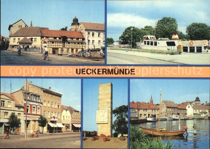 Ueckermuende Mecklenburg Vorpommern Hafen Karl Marx Platz Ehrenmal