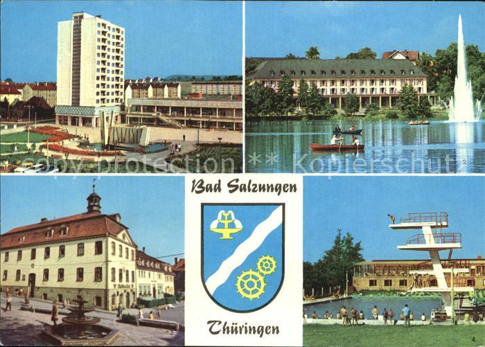 Bad Salzungen Leninplatz Kurhaus Burgsee Rathaus Markt Schwimmbad