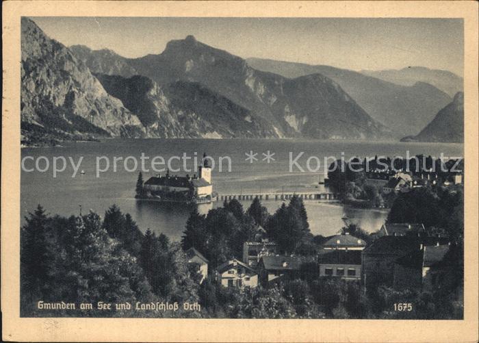 Gmunden Salzkammergut See Landschloss Orth