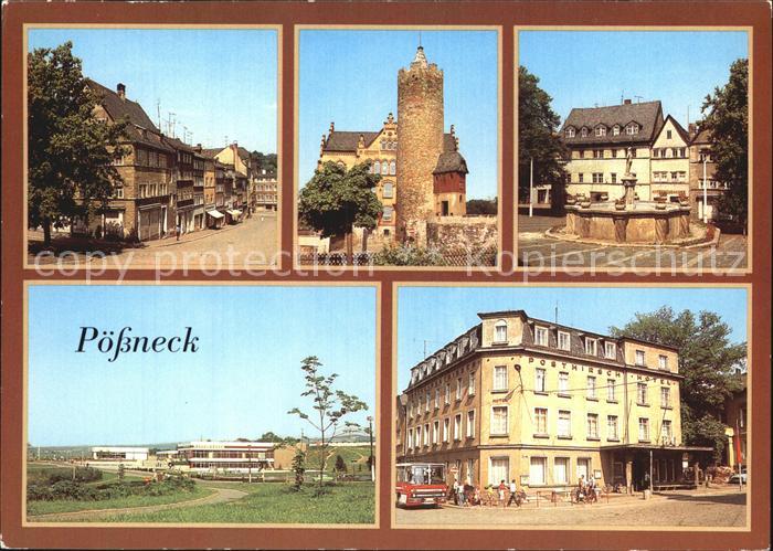 Poessneck Schuhgasse Weisser Turm Markt Hotel Posthirsch