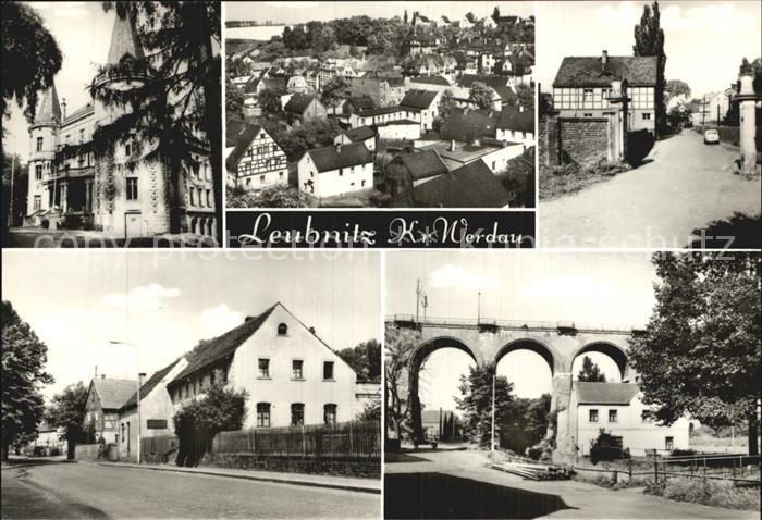 Leubnitz Werdau Schloss Ortsansichten Bruecke