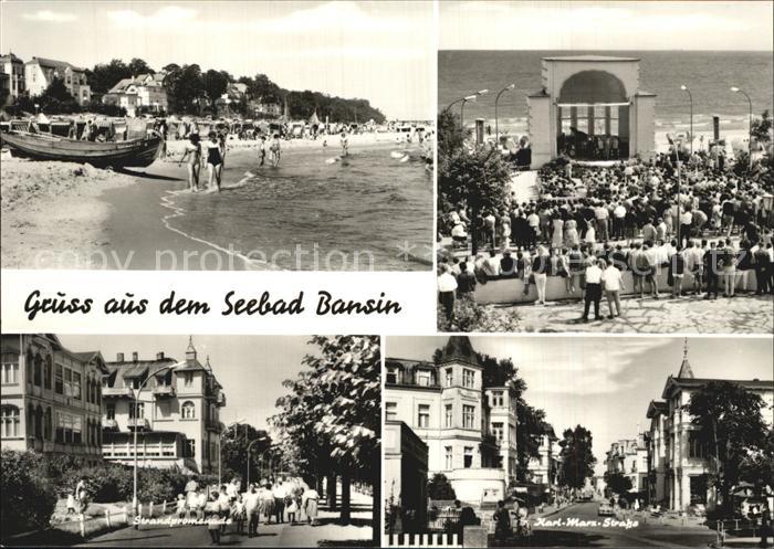 Bansin Ostseebad Strand Karl Marx Strasse Strandpromenade Konzertpavillon