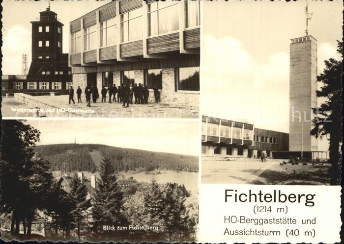 Fichtelberg Oberwiesenthal Wetterwarte und Gaststaette Aussichtsturm