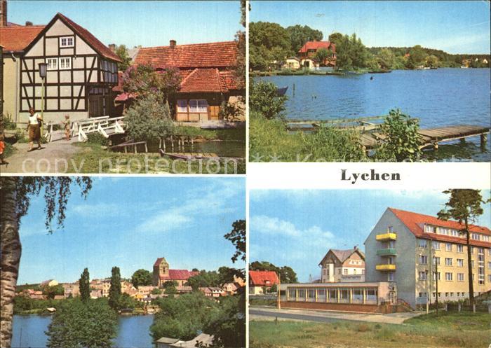 Lychen Malerwinkel Am Oberpfuhlsee Blick ueber den Stadtsee Erholungsheim Bertho