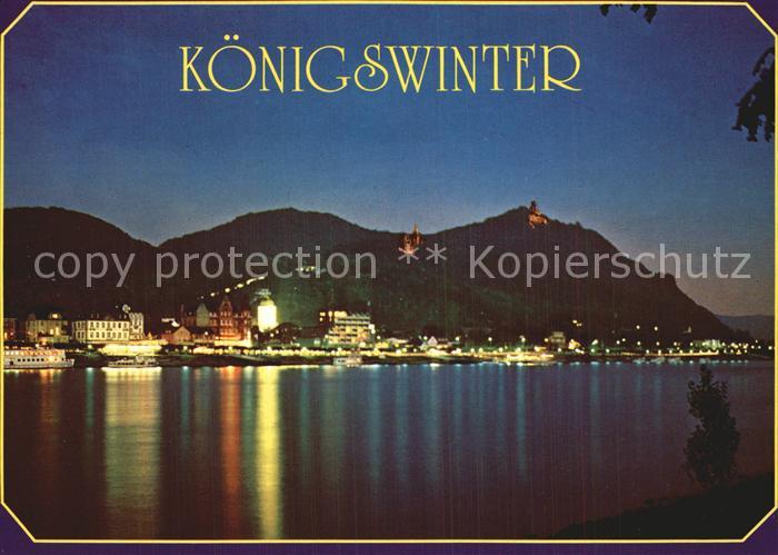 Koenigswinter Panorama bei Nacht
