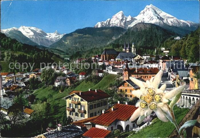BERCHTESGADEN Bayern Gesamtansicht mit Watzmann und Steinerners Meer