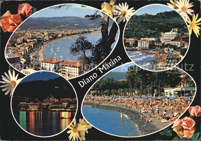 Diano Marina Panorama Nachtansicht Strand