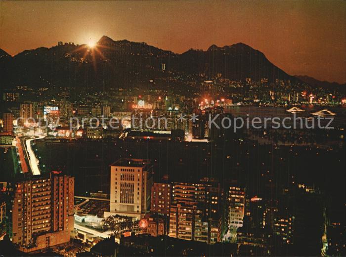 Hong Kong Eastern District bei Nacht