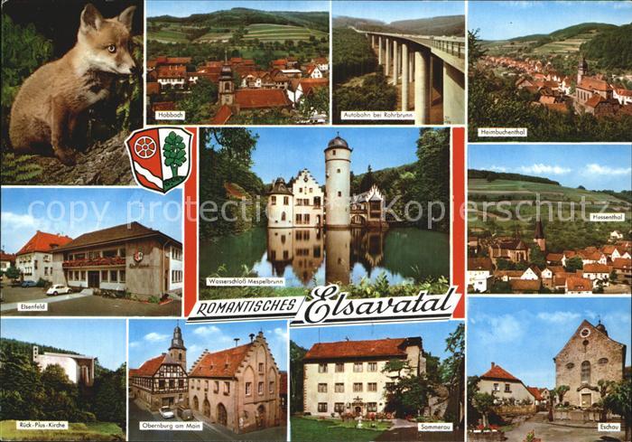 Hobbach Elsavatal Rueck Pius Kirche Obernburg am Main Sommerau Wasserschloss Mes