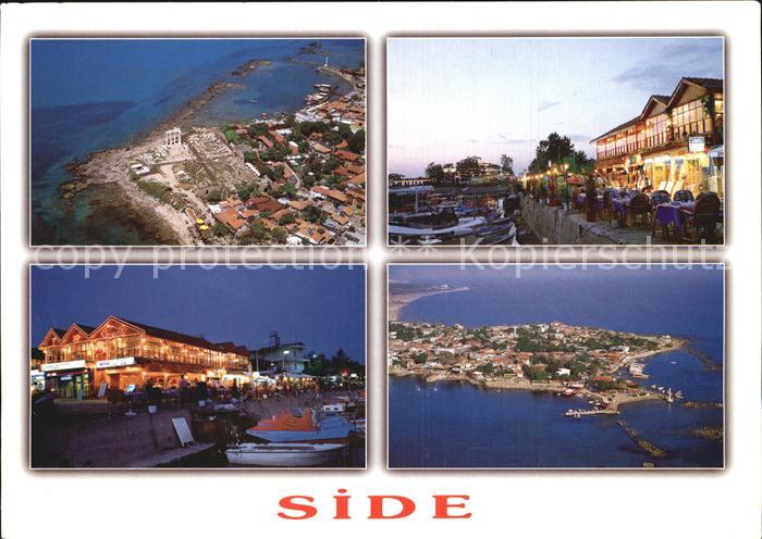 Side Antalya Fliegeraufnahme Promenade Hafen