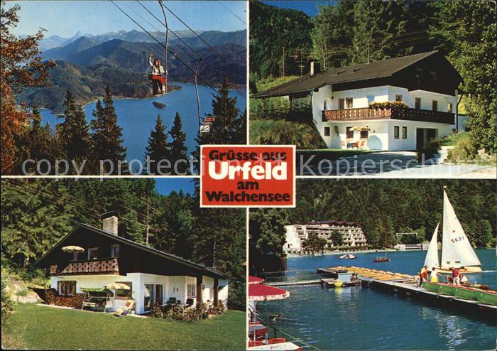 Urfeld Walchensee Sesselbahn Segelboot