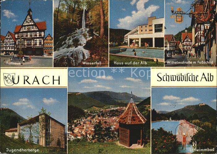 Urach Bad Rathaus Wasserfall Wilhelmstrasse
