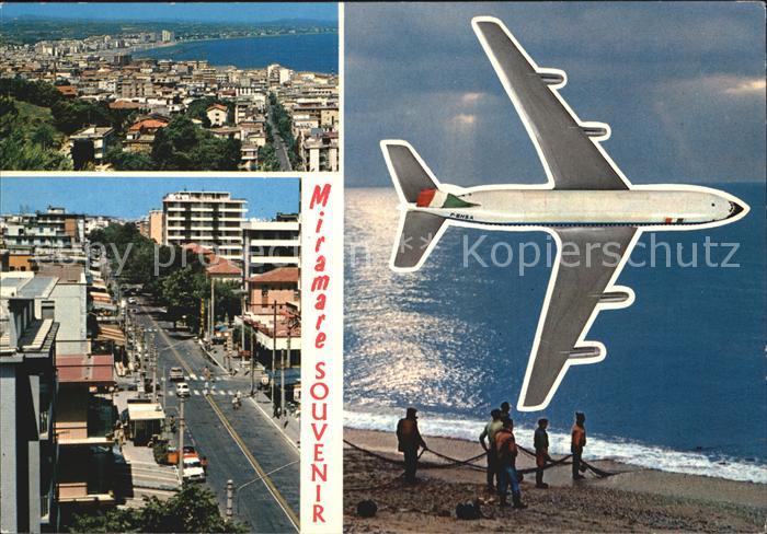 Miramare di Rimini  Strassenansicht Flugzeug