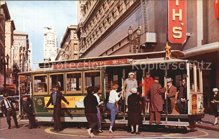 San Francisco California Strassenbahn auf Drehscheibe