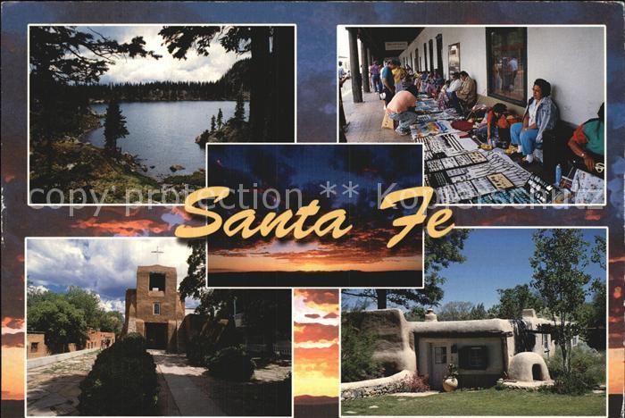 Santa Fe New Mexico Lake Katherine Palace of the Governors Adobe House Church