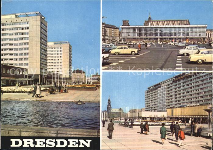 DRESDEN Elbe Interhotels Prager Strasse Kulturpalast Wohnzeile Prager Strasse
