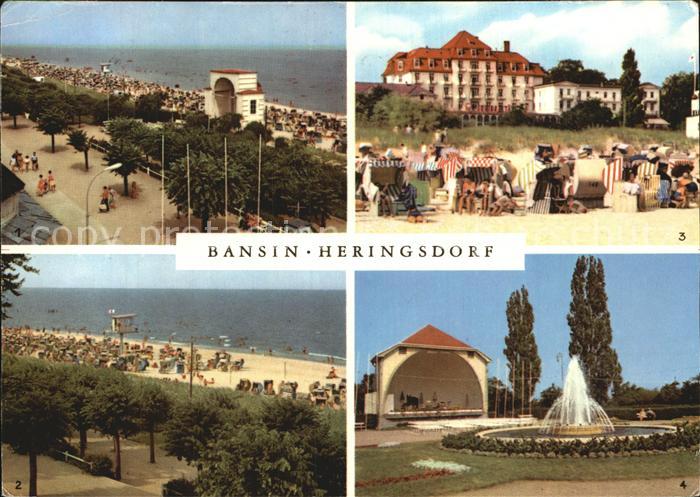 Bansin Ostseebad Musikpavillon Strand Heringsdorf FDGB Heim Solidaritaet Kurpark