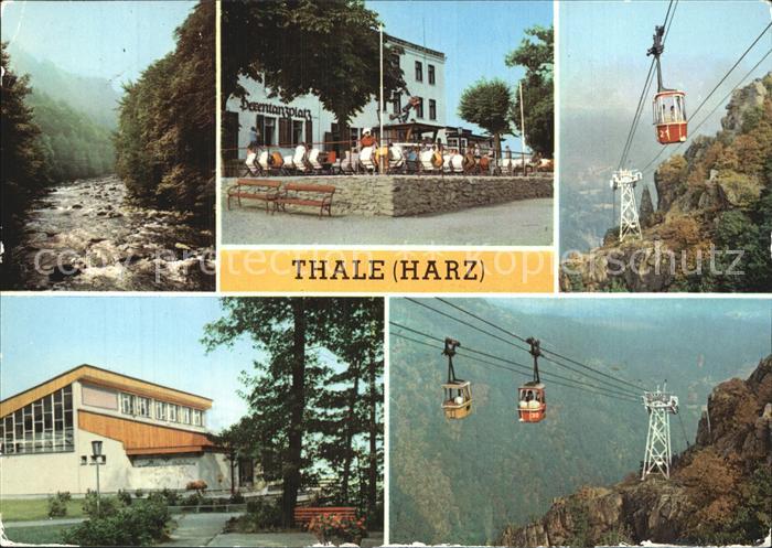 Thale Harz Bodetal Gaststaette Hexentanzplatz Bergstation Seilbahn zum Hexentanz