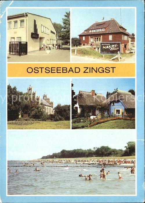 Zingst Ostseebad FDGB Urlauberrestaurant Nordlicht Kurhaus Peter und Paul Kirche