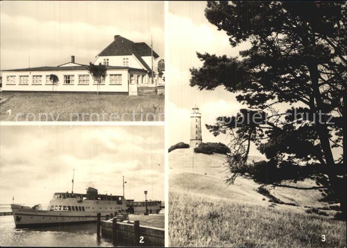 Insel Hiddensee Stranddistel Fahrgastschiff DSF Leuchtturm