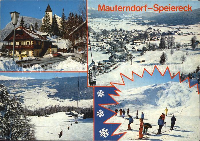 Mauterndorf Dorfpartie Panorama Skilift Piste