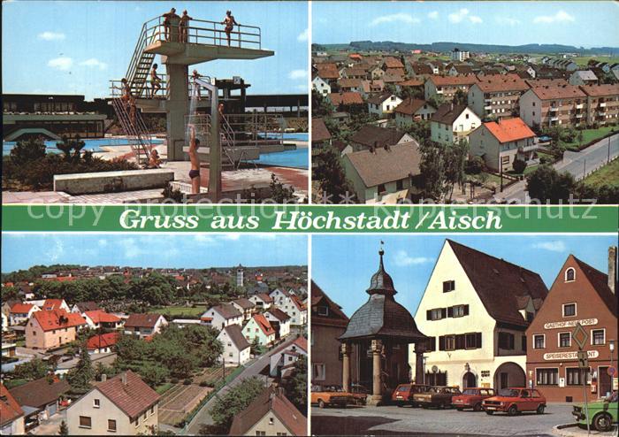 Hoechstadt Aisch Schwimmbad Stadtblick Teilansicht