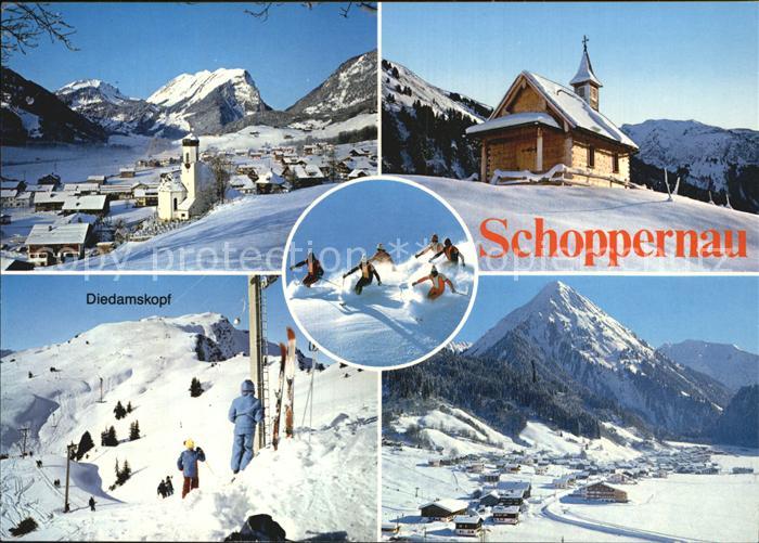 Schoppernau Vorarlberg Panorama Kapelle Diedamskopf Teilansicht