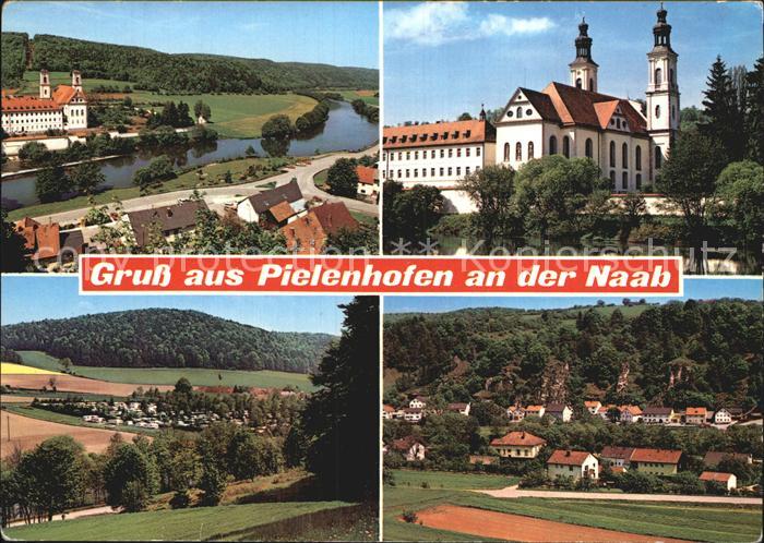 Pielenhofen Partie an der Naab Kirche Panorama Teilansicht