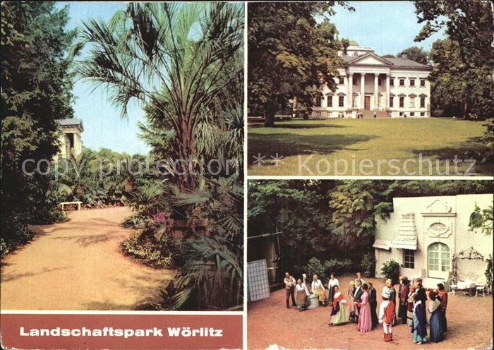 Woerlitz Palmengarten Floratempel Schloss Parktheater Insel Stein