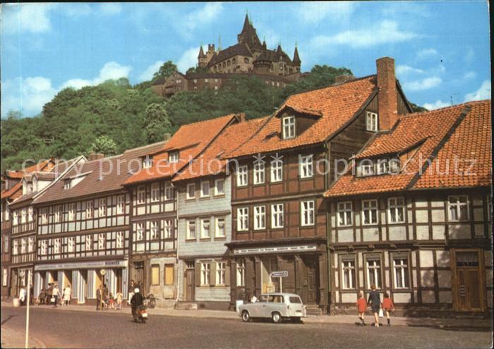 Wernigerode Harz Fachwerkhaeuser Schlossblick
